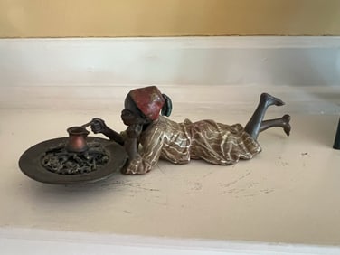 Orientalist cold-painted bronze sculpture