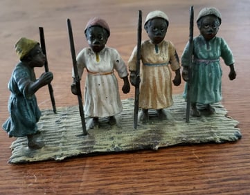 Orientalist cold-painted bronze sculpture
