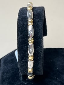 14k Yellow & White Gold Diamond Bracelet