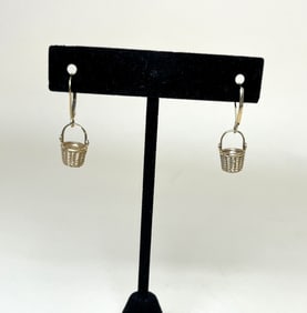 14k Yellow Gold Nantucket Basket Earrings