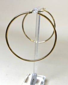 14k Yellow Gold Large Hoop Earrings