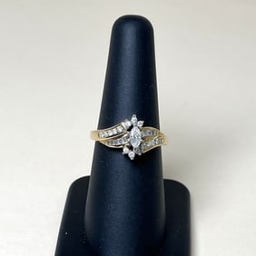 14k Yellow Gold Solitaire Diamond Size 7