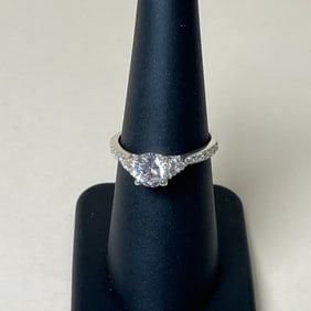 14k White Gold Lab Diamond Ring In White Gold Size 7