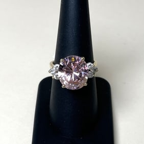 14k Morganite And Diamond Ring Size 8.25