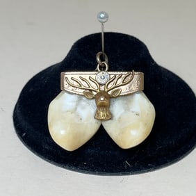Antique Benevolent & Protective Order of Elks BPOE Elk's Teeth Pendant