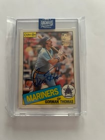 Signed Gorman Thomas Baseball #17/31 Card