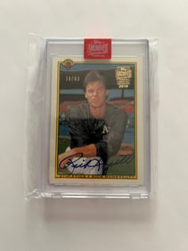 Signed Rick Honeycutt Baseball #14/63 Card