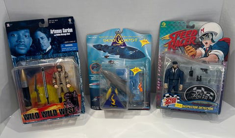 Collectible Action Figures (Wild Wild West, Sea Quest, Speed Racer)