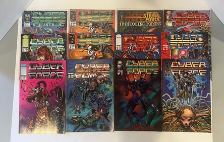 A Lot of 12 Cyber Force Collectible Comics Comic Books