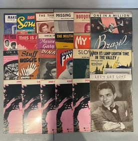 A Lot of 24 Vintage Music Sheets