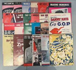A Lot of 24 Vintage Music Sheets