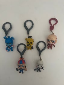 A Set of Five Nights Keychains