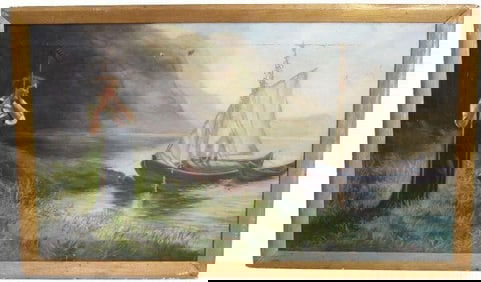 Norwegian Fjord oil painting