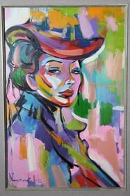 Woman with Hat by NarekArt