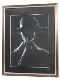 W&B shadow charcoal drawing by Natalia Kuznecova