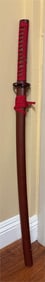 Decorative Japanese Katana Samurai Sword (Red)