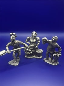 Vintage German Pewter Figures