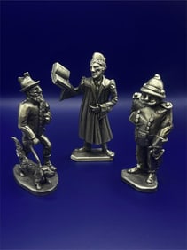 Vintage German Pewter Figures
