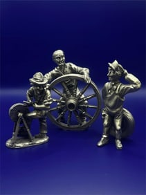 Vintage German Pewter Figures