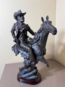 Bronco Buster Cowboy Sculpture