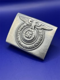 Waffen SS German Silver Belt Buckle