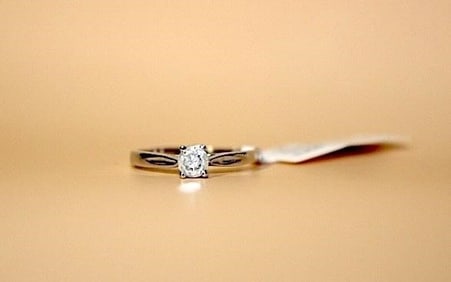 0.3Ct White Gold- Natural Diamond Ring
