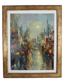 Impressionist City Painting by Ivan Sheremetev