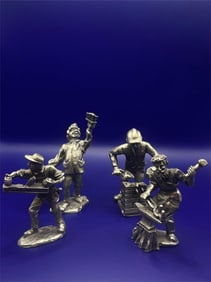 Vintage German Pewter Figures