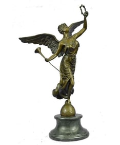 Auguste Moreau - Nike Winged Goddess Bronze