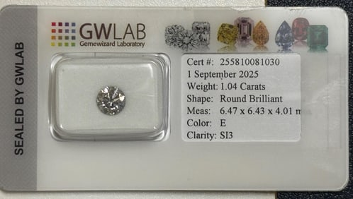 Natural Round Diamond 1.04 Ct