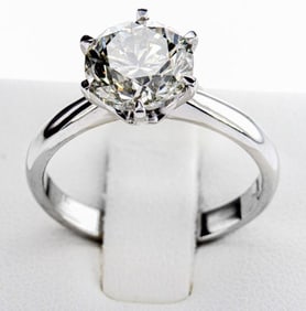 Natural Round Cut Diamond Ring 2.58ct