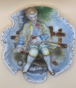 Pair of Vintage Hand-Painted Porcelain Plaques