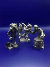 Vintage German Pewter Figures