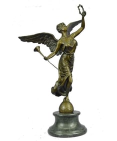 Auguste Moreau - Nike Winged Goddess Bronze