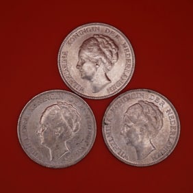 1929 Netherlands Queen Wilhelmina Silver Gulden