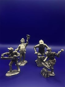 Vintage German Pewter Figures