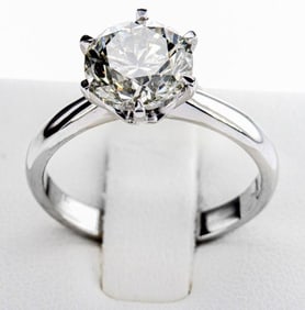 Natural Round Cut Diamond Ring 2.58ct