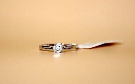 0.3Ct White Gold- Natural Diamond Ring