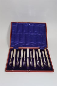 Vintage Victorian Silver Dessert Service 