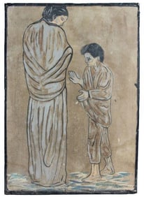 Featuring two persons in robes  / Attr Picasso