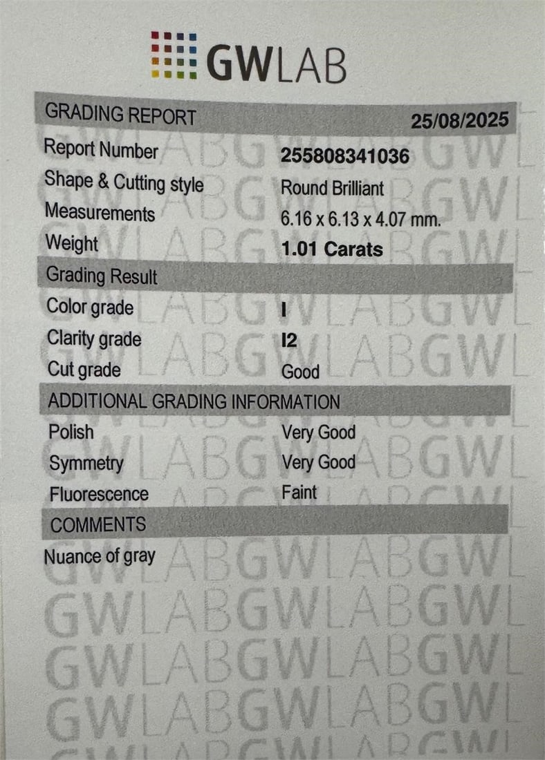 Natural Round Diamond- 1.01 Ct - 2