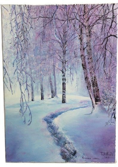 March Has Began: Oil on canvas.Painting is not framed.Dimensions: 10" x 14"