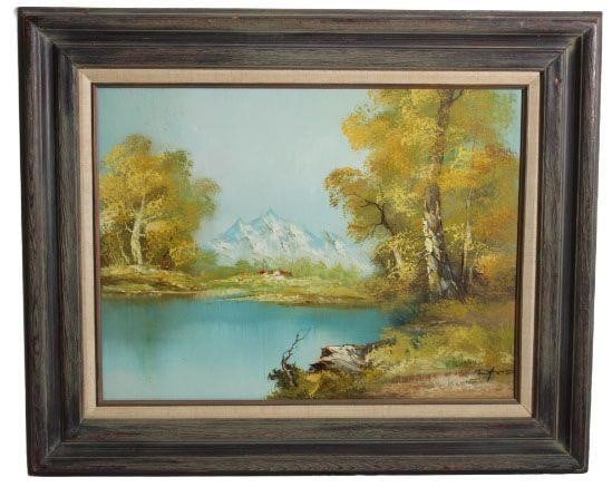 Landscape painting signed by David: Oil on canvas.Painting is framed.Dimensions: 26" x 32"