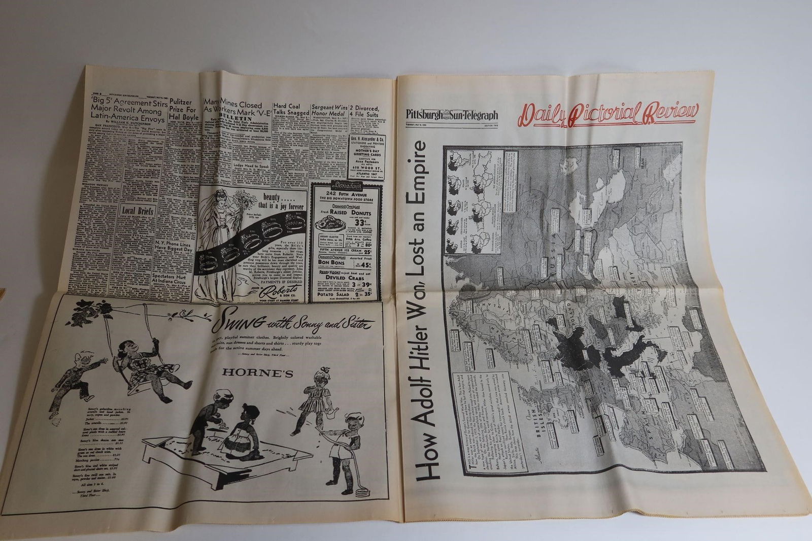 Pittsburgh Sun-Telegraph V-E Day - 2