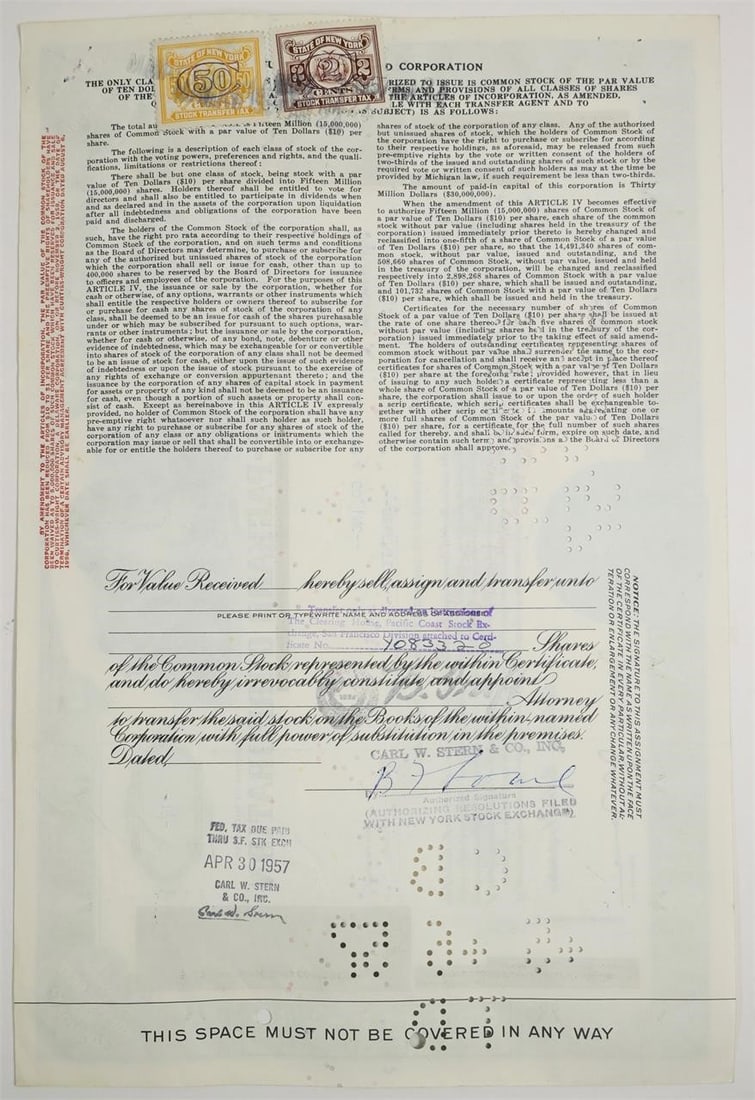 Studebaker-Packard Corporation 17-Share - 2