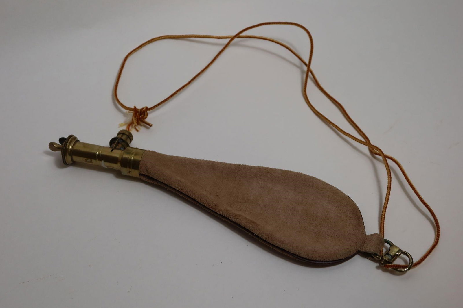 Brass and Suede Shot Flask - 2