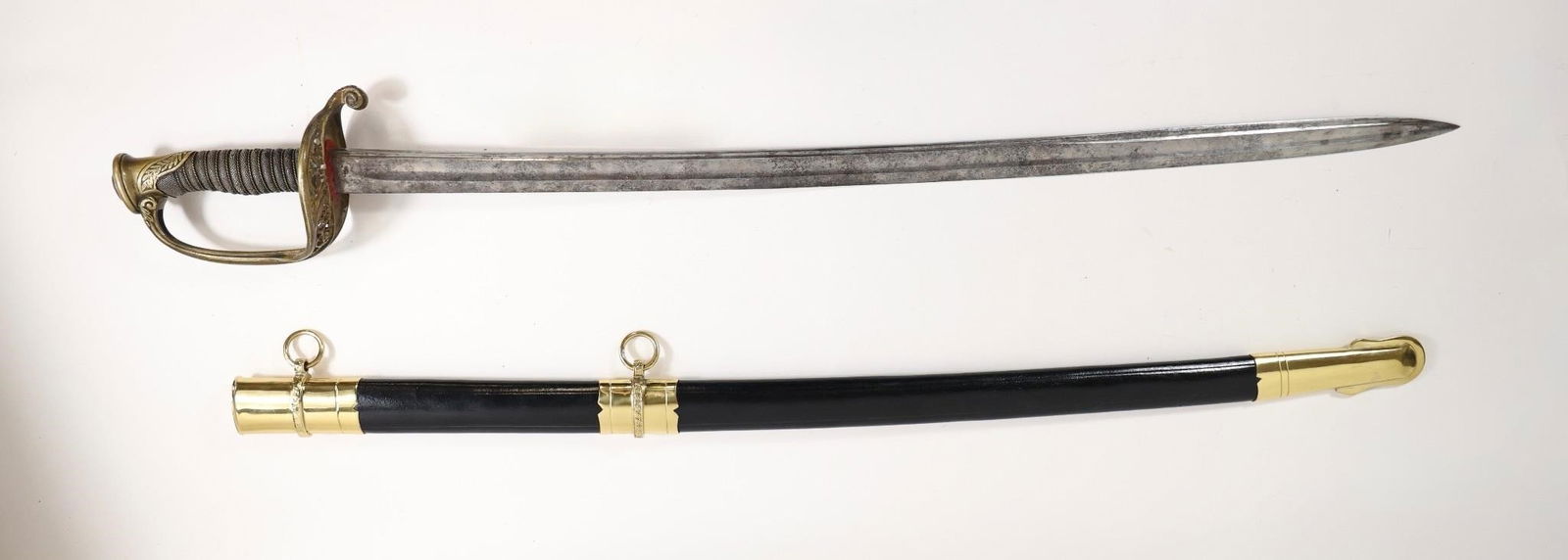 1850 Army Foot Officer's Sword: This is a Model 1850 Army Foot Officer's Sword, a type of sabre popular among officers during the American Civil War. It was typically carried by U.S. officers from the rank of Major on down in infant