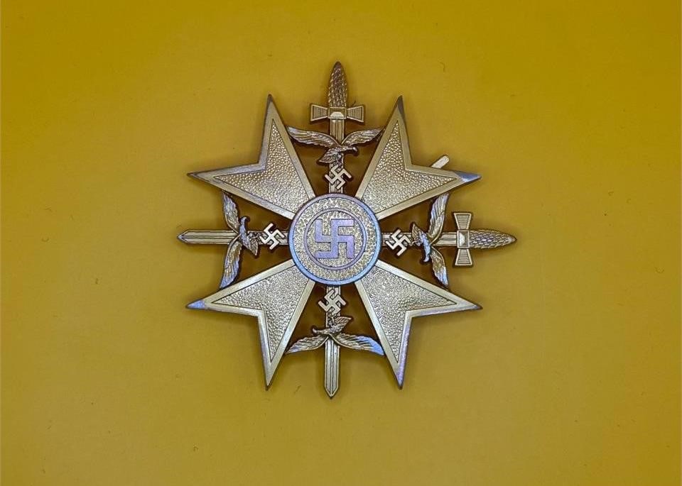 Third Reich Spanish Cross: Instituted on 14 April 1939, the Spanish Cross recognized German personnel who served in the Spanish Civil War (1936-1939). The Bronze with Swords version was awarded to combatants for bravery or meri