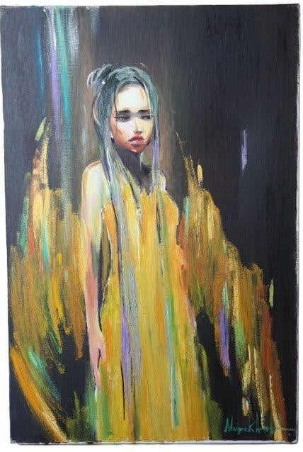 Yellow by Narek Art: By Narek Khachatryan: The work is by the artist.Armenian ArtistPainting is not framed.Dimensions: 16" x 24"Oil on canvas.