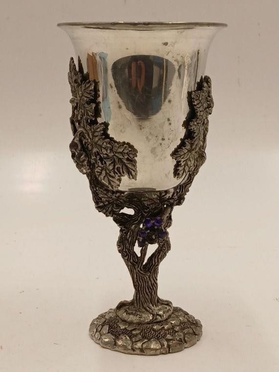 Fellowship Foundry Pewter Grapevine Goblet: Fellowship Foundry Pewter Grapevine Goblet